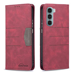 Coque Portefeuille Livre Cuir Etui Clapet B06F pour Motorola Moto Edge S30 5G Rouge