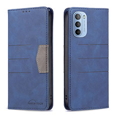 Coque Portefeuille Livre Cuir Etui Clapet B06F pour Motorola Moto G41 Bleu