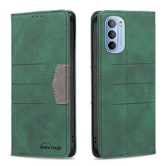 Coque Portefeuille Livre Cuir Etui Clapet B06F pour Motorola Moto G41 Vert