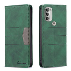 Coque Portefeuille Livre Cuir Etui Clapet B06F pour Motorola Moto G51 5G Vert