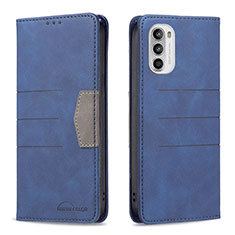 Coque Portefeuille Livre Cuir Etui Clapet B06F pour Motorola Moto G82 5G Bleu