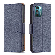 Coque Portefeuille Livre Cuir Etui Clapet B06F pour Nokia G11 Bleu