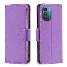 Coque Portefeuille Livre Cuir Etui Clapet B06F pour Nokia G11 Violet