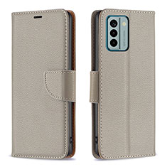 Coque Portefeuille Livre Cuir Etui Clapet B06F pour Nokia G22 Gris