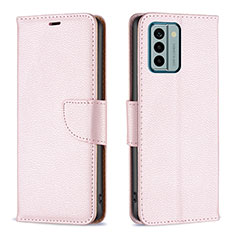 Coque Portefeuille Livre Cuir Etui Clapet B06F pour Nokia G22 Or Rose