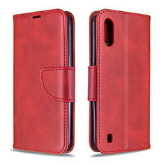 Coque Portefeuille Livre Cuir Etui Clapet B06F pour Samsung Galaxy A01 SM-A015 Rouge