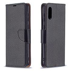 Coque Portefeuille Livre Cuir Etui Clapet B06F pour Samsung Galaxy A02 Noir