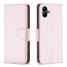 Coque Portefeuille Livre Cuir Etui Clapet B06F pour Samsung Galaxy A04 4G Or Rose