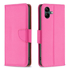 Coque Portefeuille Livre Cuir Etui Clapet B06F pour Samsung Galaxy A04 4G Rose Rouge