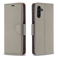 Coque Portefeuille Livre Cuir Etui Clapet B06F pour Samsung Galaxy A04s Gris