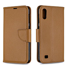 Coque Portefeuille Livre Cuir Etui Clapet B06F pour Samsung Galaxy A10 Marron