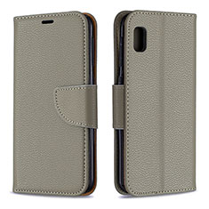 Coque Portefeuille Livre Cuir Etui Clapet B06F pour Samsung Galaxy A10e Gris