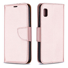 Coque Portefeuille Livre Cuir Etui Clapet B06F pour Samsung Galaxy A10e Or Rose