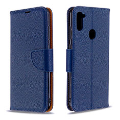 Coque Portefeuille Livre Cuir Etui Clapet B06F pour Samsung Galaxy A11 Bleu