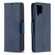 Coque Portefeuille Livre Cuir Etui Clapet B06F pour Samsung Galaxy A12 5G Bleu