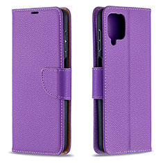 Coque Portefeuille Livre Cuir Etui Clapet B06F pour Samsung Galaxy A12 Nacho Violet