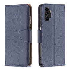 Coque Portefeuille Livre Cuir Etui Clapet B06F pour Samsung Galaxy A13 4G Bleu