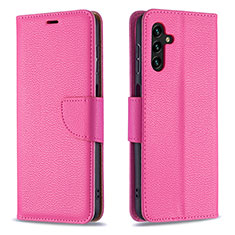 Coque Portefeuille Livre Cuir Etui Clapet B06F pour Samsung Galaxy A13 5G Rose Rouge