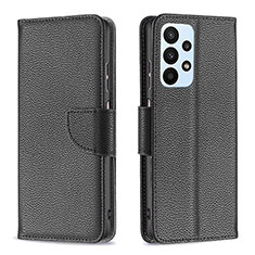 Coque Portefeuille Livre Cuir Etui Clapet B06F pour Samsung Galaxy A23 4G Noir