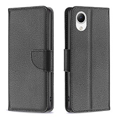 Coque Portefeuille Livre Cuir Etui Clapet B06F pour Samsung Galaxy A23 5G SC-56C Noir