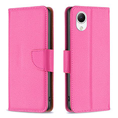 Coque Portefeuille Livre Cuir Etui Clapet B06F pour Samsung Galaxy A23 5G SC-56C Rose Rouge