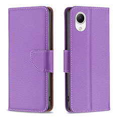 Coque Portefeuille Livre Cuir Etui Clapet B06F pour Samsung Galaxy A23s Violet