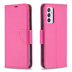 Coque Portefeuille Livre Cuir Etui Clapet B06F pour Samsung Galaxy A24 4G Rose Rouge