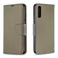 Coque Portefeuille Livre Cuir Etui Clapet B06F pour Samsung Galaxy A30S Gris