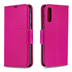 Coque Portefeuille Livre Cuir Etui Clapet B06F pour Samsung Galaxy A30S Rose Rouge