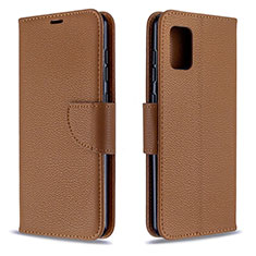 Coque Portefeuille Livre Cuir Etui Clapet B06F pour Samsung Galaxy A31 Marron