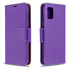 Coque Portefeuille Livre Cuir Etui Clapet B06F pour Samsung Galaxy A31 Violet