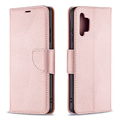 Coque Portefeuille Livre Cuir Etui Clapet B06F pour Samsung Galaxy A32 4G Or Rose