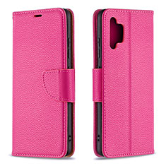 Coque Portefeuille Livre Cuir Etui Clapet B06F pour Samsung Galaxy A32 4G Rose Rouge