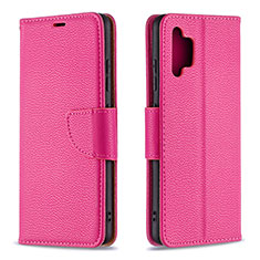 Coque Portefeuille Livre Cuir Etui Clapet B06F pour Samsung Galaxy A32 5G Rose Rouge