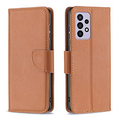 Coque Portefeuille Livre Cuir Etui Clapet B06F pour Samsung Galaxy A33 5G Marron