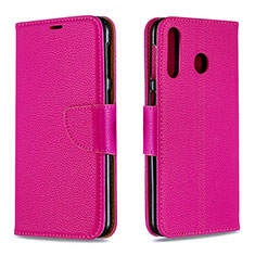 Coque Portefeuille Livre Cuir Etui Clapet B06F pour Samsung Galaxy A40s Rose Rouge