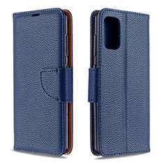 Coque Portefeuille Livre Cuir Etui Clapet B06F pour Samsung Galaxy A41 Bleu