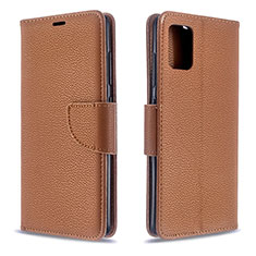 Coque Portefeuille Livre Cuir Etui Clapet B06F pour Samsung Galaxy A51 4G Marron