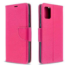 Coque Portefeuille Livre Cuir Etui Clapet B06F pour Samsung Galaxy A51 4G Rose Rouge