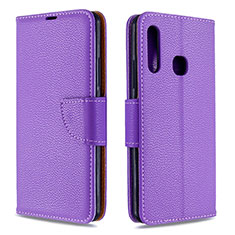 Coque Portefeuille Livre Cuir Etui Clapet B06F pour Samsung Galaxy A70E Violet