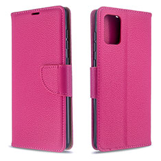 Coque Portefeuille Livre Cuir Etui Clapet B06F pour Samsung Galaxy A71 4G A715 Rose Rouge