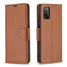 Coque Portefeuille Livre Cuir Etui Clapet B06F pour Samsung Galaxy F02S SM-E025F Marron