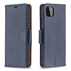 Coque Portefeuille Livre Cuir Etui Clapet B06F pour Samsung Galaxy F42 5G Bleu