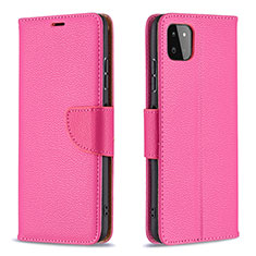 Coque Portefeuille Livre Cuir Etui Clapet B06F pour Samsung Galaxy F42 5G Rose Rouge