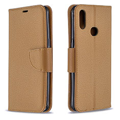 Coque Portefeuille Livre Cuir Etui Clapet B06F pour Samsung Galaxy M01s Marron