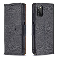 Coque Portefeuille Livre Cuir Etui Clapet B06F pour Samsung Galaxy M02s Noir