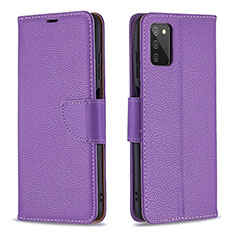 Coque Portefeuille Livre Cuir Etui Clapet B06F pour Samsung Galaxy M02s Violet