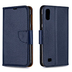 Coque Portefeuille Livre Cuir Etui Clapet B06F pour Samsung Galaxy M10 Bleu