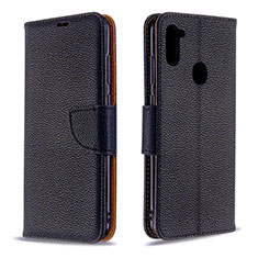 Coque Portefeuille Livre Cuir Etui Clapet B06F pour Samsung Galaxy M11 Noir