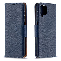 Coque Portefeuille Livre Cuir Etui Clapet B06F pour Samsung Galaxy M12 Bleu